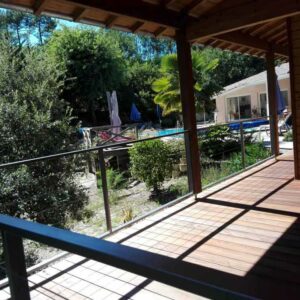 Garde corps sur terrasse en bois